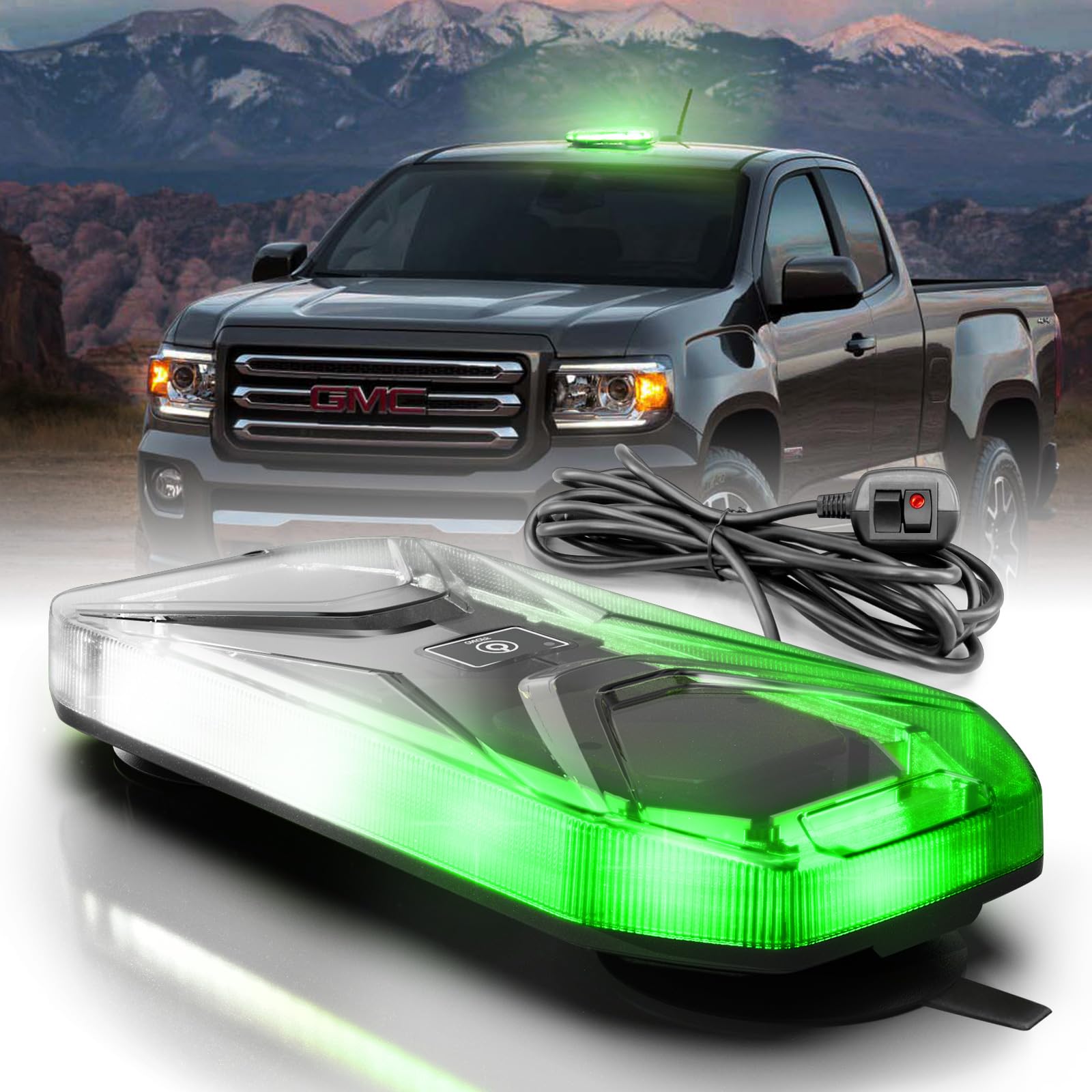 Agrieyes W230M Amber LED Beacon Light, Magnetic Base Strobe Light