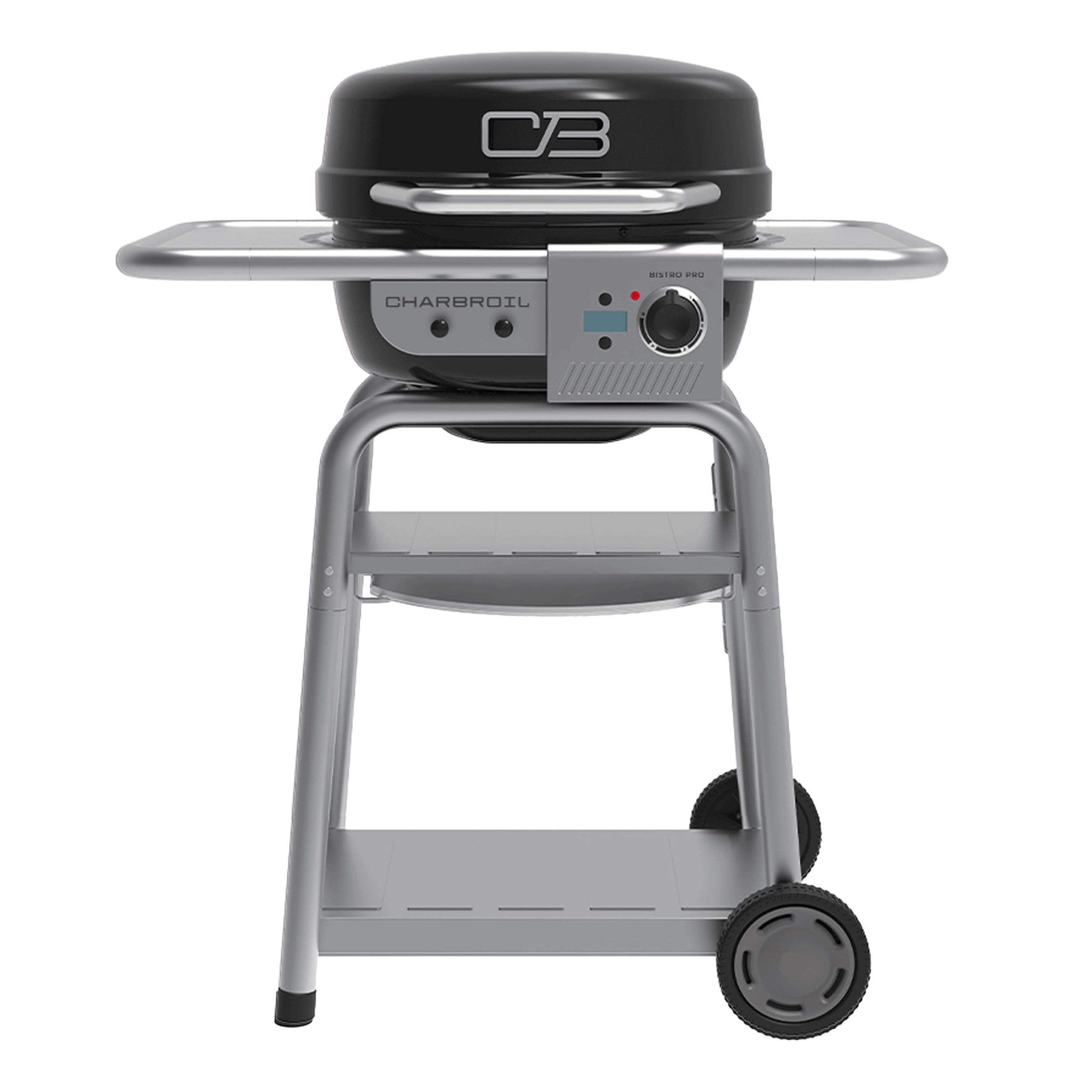 Charbroil 3-in-1 Dual Fuel Outdoor Bistro Pro Electric Grill & Griddle + Charcoal Mode BBQ, Black - 25302145