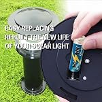 KINSUN 8-Pack Rechargeable Battery 1.2V Ni-Cd AA 900mAh for Outdoor Solar Garden Light
