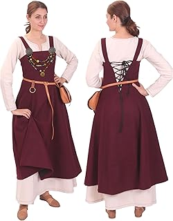 Anna - Medieval Viking Apron Overdress with Laced Back - Made in Turkey - Buy now