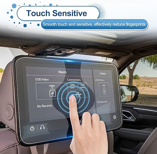 Vista 5 de Protector de pantalla Coleya 2021-2025 2026 Tahoe para Chevrolet Tahoe (asiento trasero de 12.6 pulgadas), vidrio templado 9H 2023 2024 2025