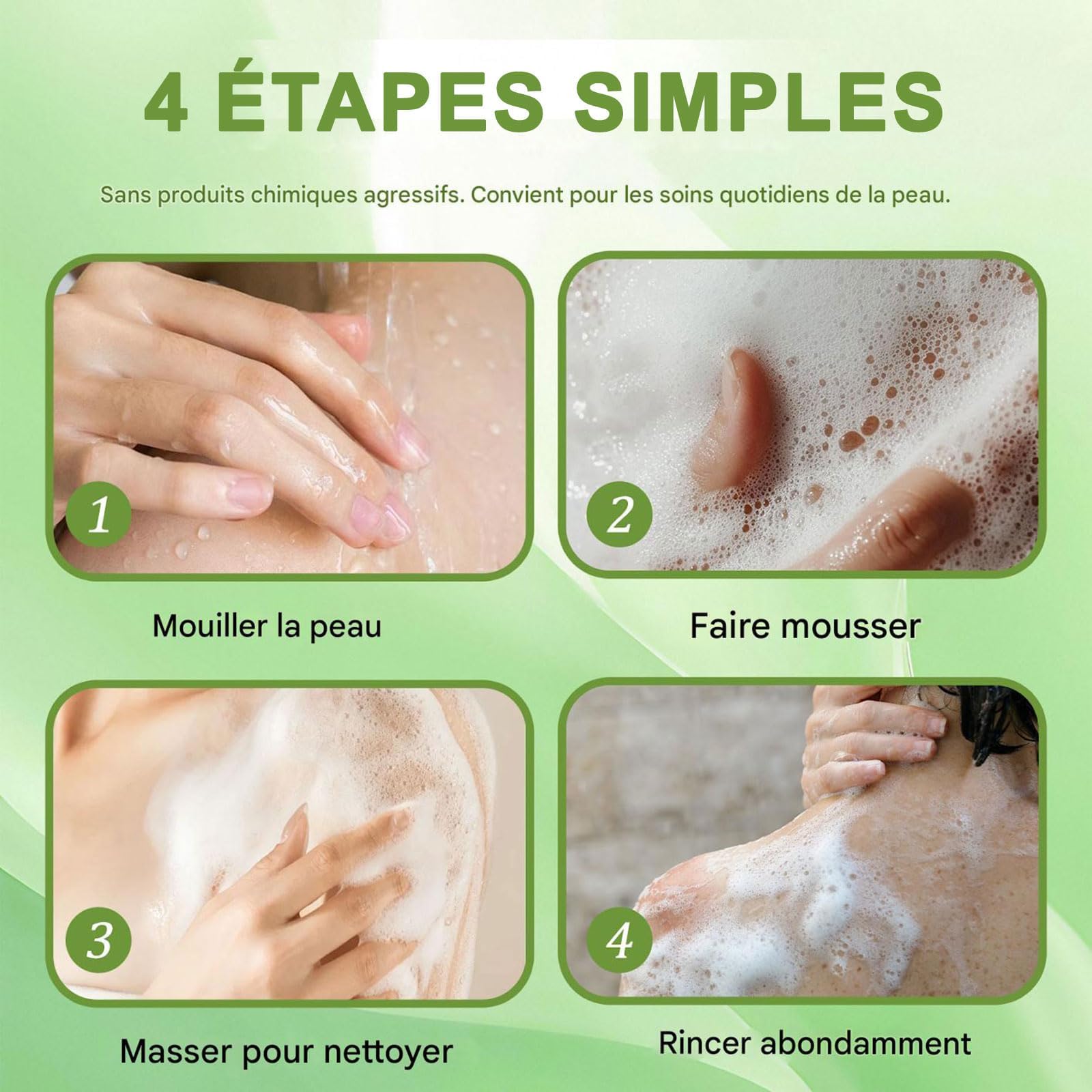 Savon Antifongique Naturel Élimine Transpiration Odeurs Traite Démangeaisons Acné Pied d'Athlète Folliculite (2pc)