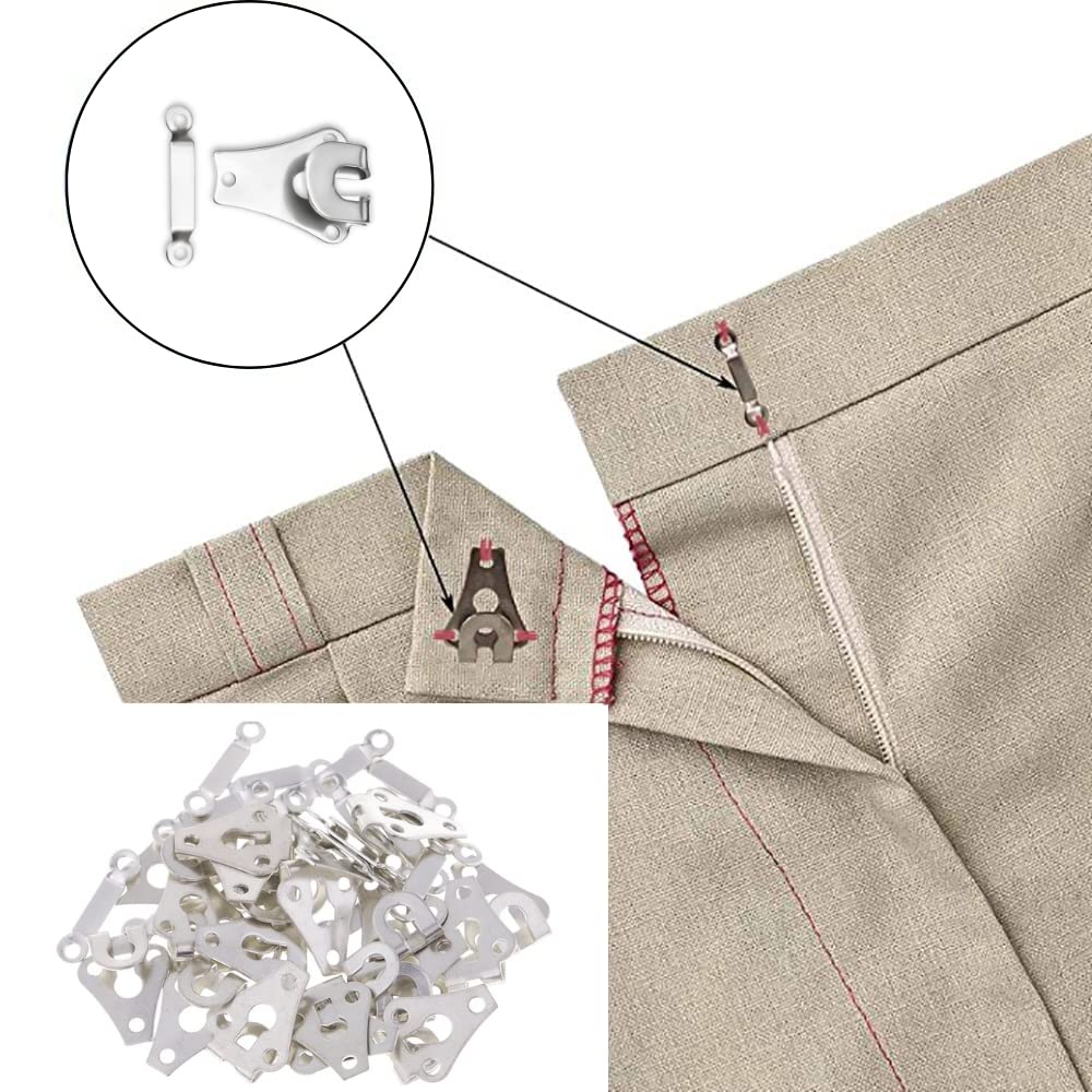 100 pezzi ganci da cuco e chiusura con occhi ganci per reggiseno in
