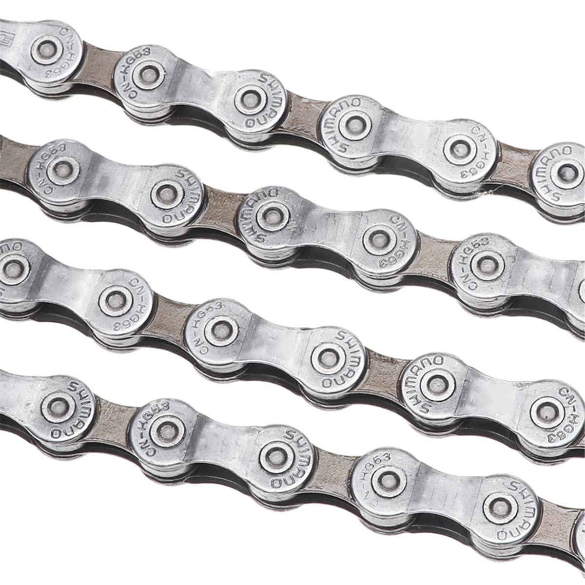 BAtlam Fahrradkette 9-Fach Fahrradkette 112 Glieder Kettenglieder Mountainbike Fixed Gear Kette MTB BMX Fahrrad (Color : Silver, Size : 9S) (Silver 9S)