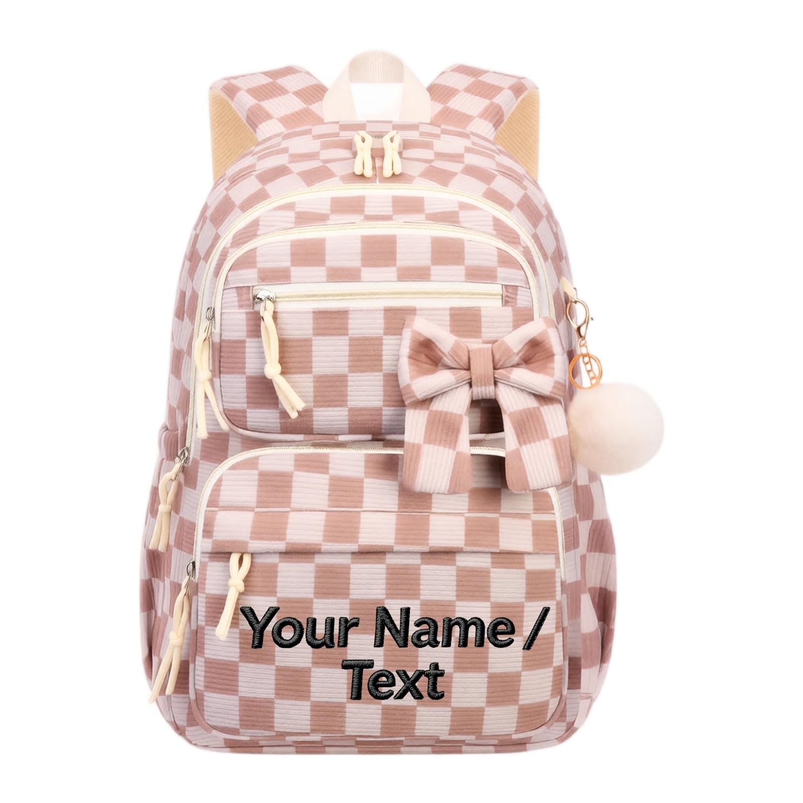 Personalisierter Pastell-Rucksack mit Brotdose & Federmäppchen | 45 × 32 × 16cm – 3-in-1 Set: Rucksack, Brotdose & Federmäppchen für Schule, Reise & Alltag.