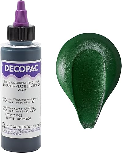 DECOPAC Colorante para alimentos, color de alimentos para aerógrafo, aerógrafo comestible para decoración de pasteles, colorante de aerógrafo de