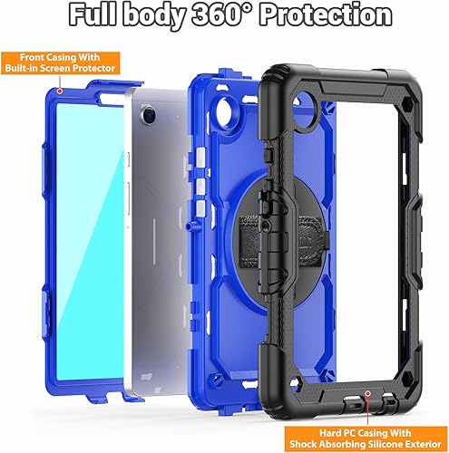 Miniatura 109 de SEYMAC Funda para Samsung Galaxy Tab S10 Lite/S10 FE/ S9 FE/ S9 5G (10.9''/11''), resistente a prueba de golpes con protector de pantalla, soporte