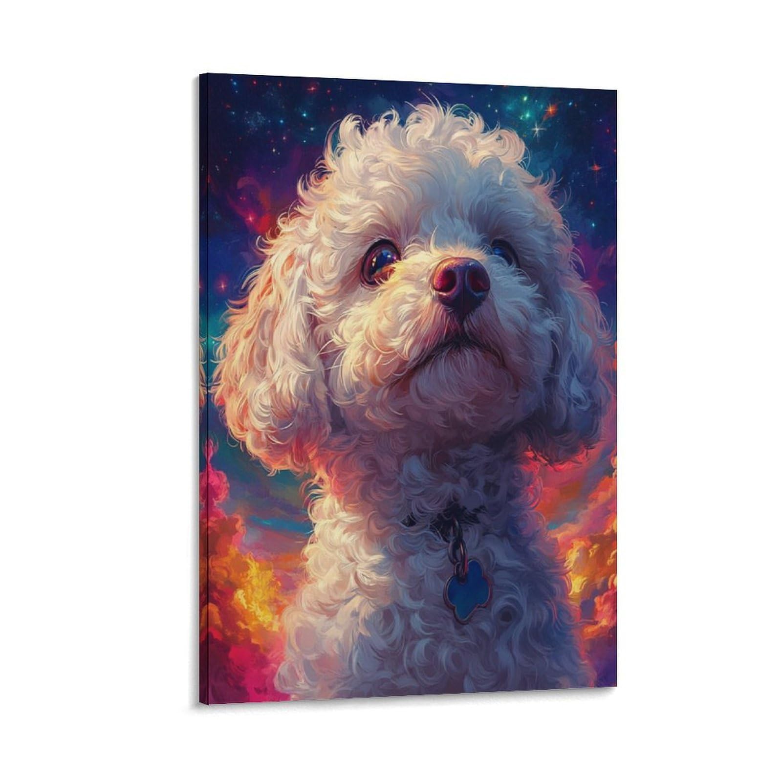 Impression sur toile Bichon Frisé décoration murale salon moderne