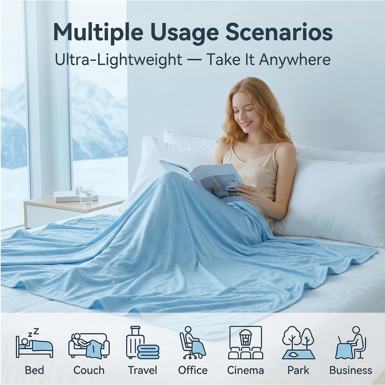 Coperta Rinfrescante Estiva, 2 in 1 Coperta Estiva, Giapponese Arc-Chill | Questa coperta rinfrescante è una rivoluzione per chi soffre il caldo e per coloro che combattono la sudorazione notturna.