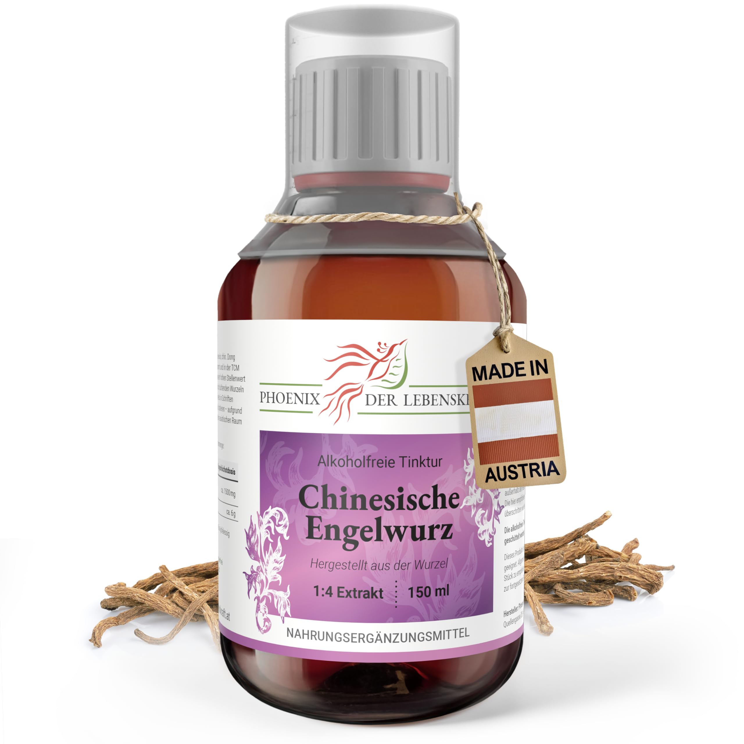 Chinesische-Engelwurz Tinktur (alkoholfrei) 150ml | Angelica sinensis (1:4 Extrakt) | Top Premium Qualität aus Österreich | Veganes Nahrungsergänzungsmittel ohne Zusatzstoffe | Dong Quai