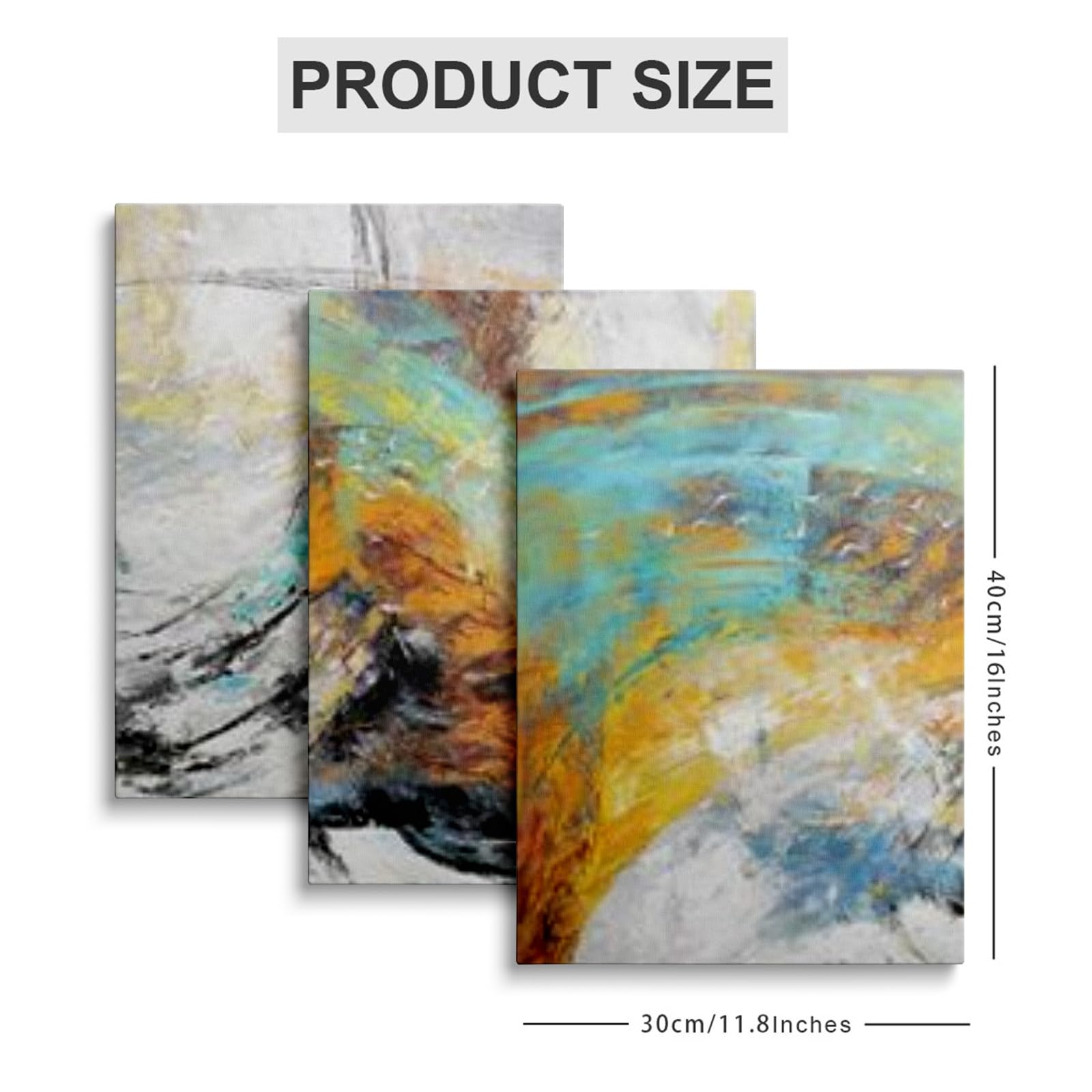 prinfantasy Pictures for Living Room Home Decor Framed Wall Art Poster 3 Pieces Canvas Prints Painting Modern Abstract Artwork GBYH0410 - Image 2