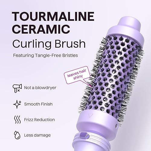 Miniatura 10 de Wavytalk Rizador 5 en 1, juego de rizador con cepillo rizador y 4 varitas de cerámica intercambiables (0.5 a 1.25 pulgadas), calentamiento