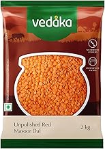 Amazon Brand - Vedaka Unpolished Red Masoor Dal | Split | 2 Kg | Popular Red Masoor Dal | Naturally Rich In Protein | Naturally Cholesterol-Free