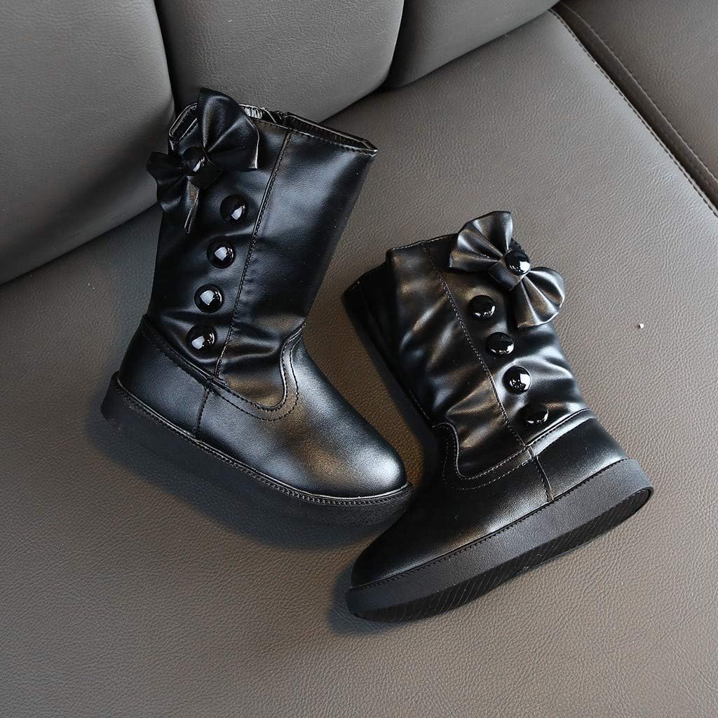 Vista 3 de Jchen Botas de invierno impermeables para niñas de 1 a 11 años (niños pequeñosniños grandes)