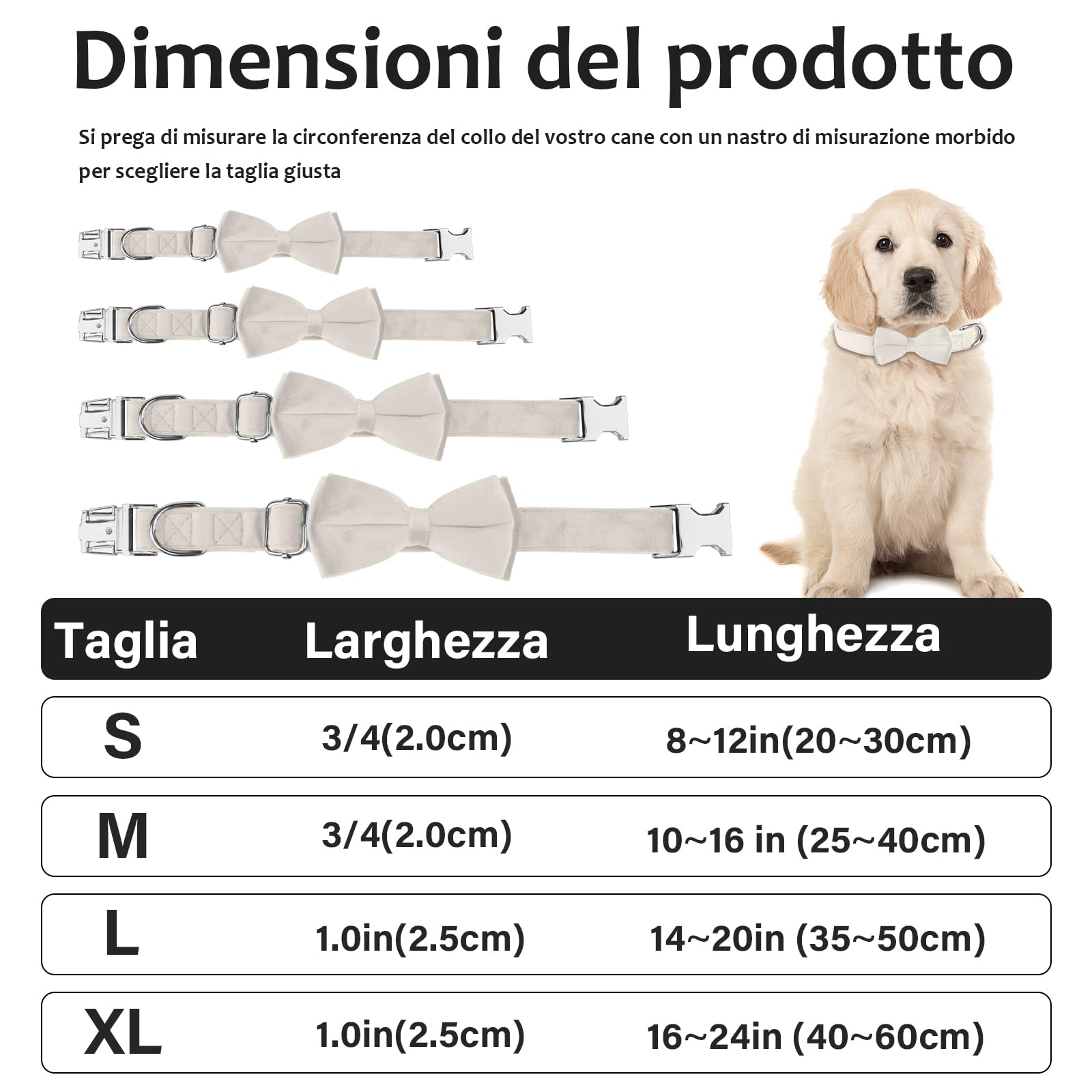 KTWSUEF Collare Cane, papillon cane Collare per Cani Velluto, Collare per Cani Comodo Resistente, Papillon per Cani Rimovibile Regolabile, Per Matrimoni, Compleanni, Eventi Festivi