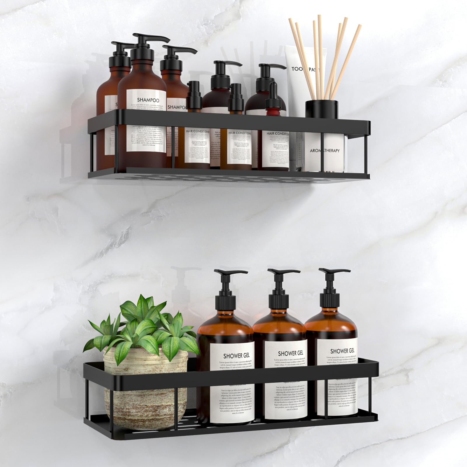 UUlioyer Shower Caddy, Shower Shelf No Drilling, Bathroom Storage for Shampoo...