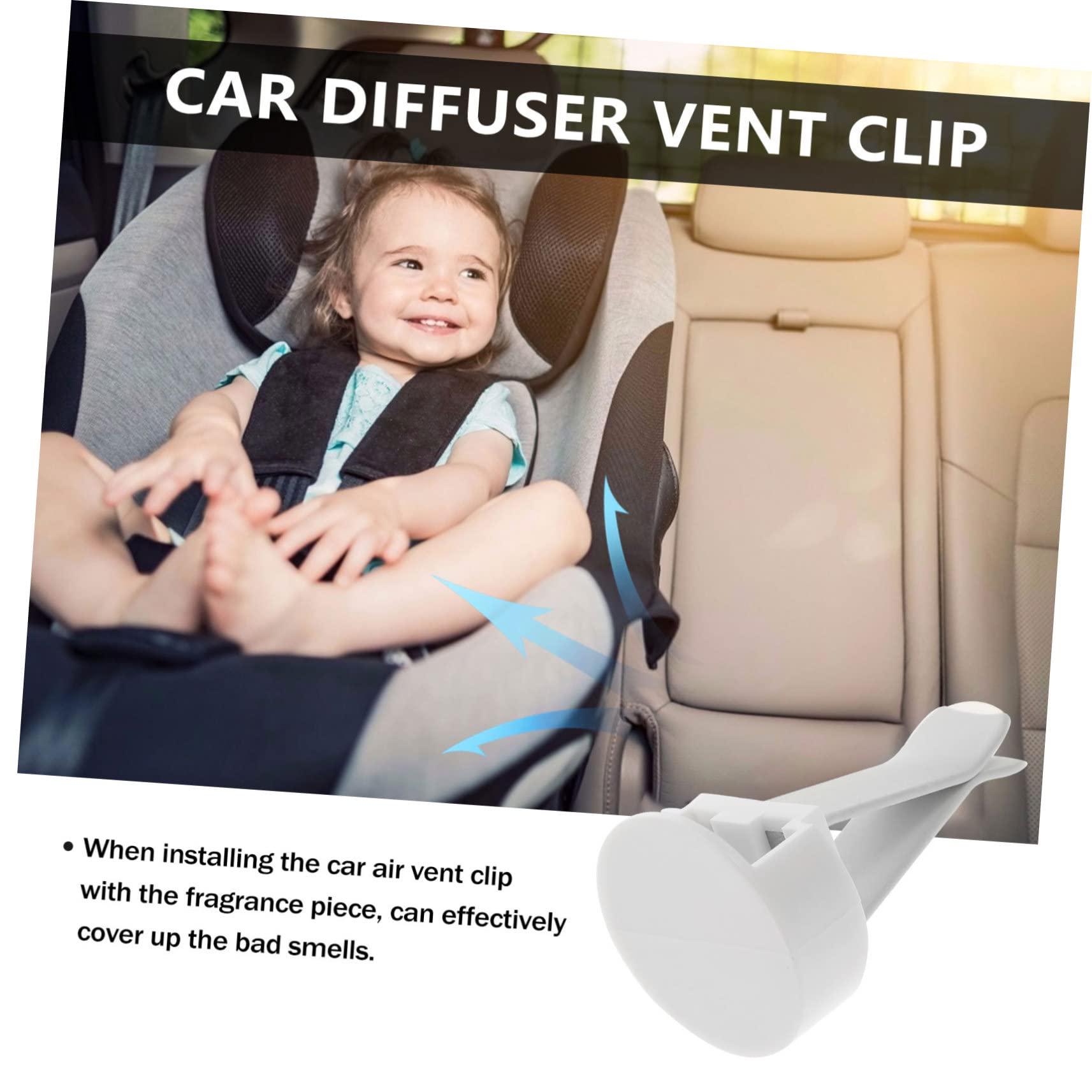 CHILDWEET Clip per Bocchetta Aria Auto e Profumatore Fai da Te Ganci per Auto Accessori Resistenti in Metallo e Plastico, 100 Pezzi per Decorare L'auto