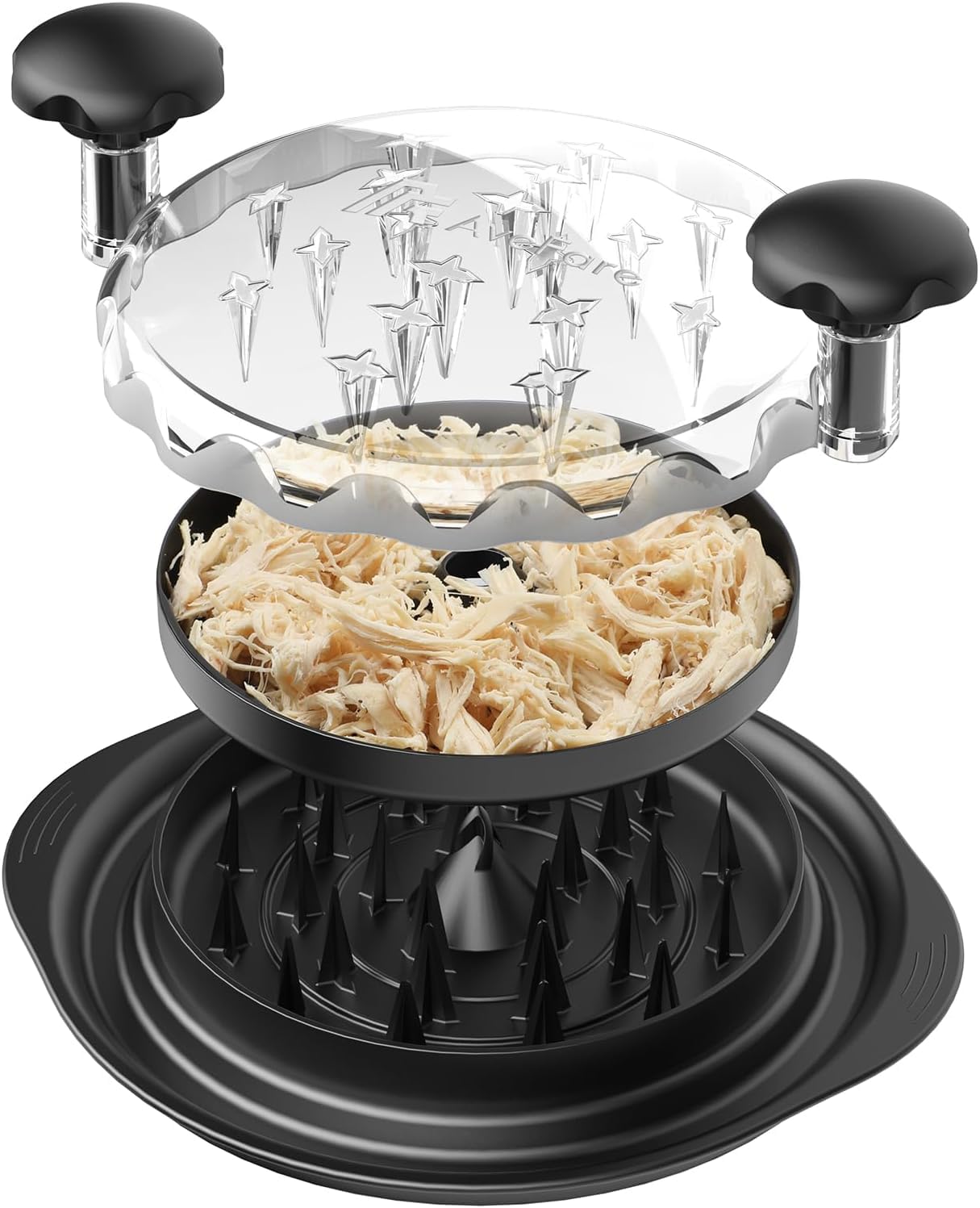 SayfuR 2024 Pro Meat Shredder, Chicken Shredder, Shredders Tool Twist with Separate Plate, Meat Claws Shredder for Meat - Ergonomic Handle, Dishwasher Safe, Anti-Slip, Heat Resistant