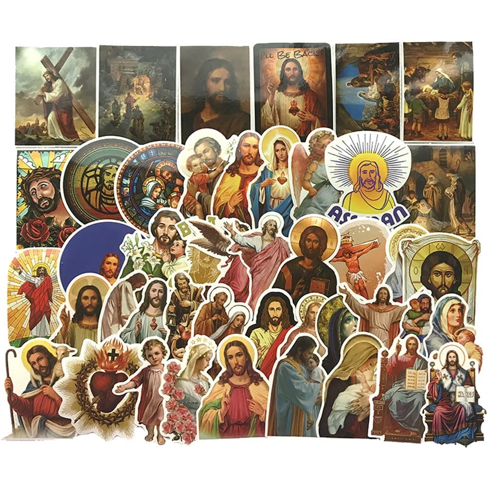 Luxylei Jesus Stickers 68Pcs Decals Stickers Bible Verse Stickers For Water Bottles Laptop Computer Scrapbooking
