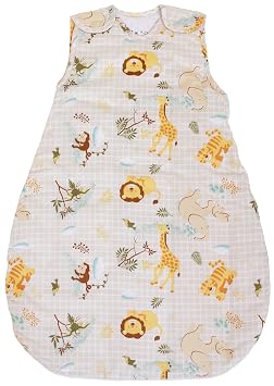 BABYINABAG Baby Sleeping Bag or Sack, 1 Tog Summer Model Model with Animal Pattern Large 22 mos - 3T