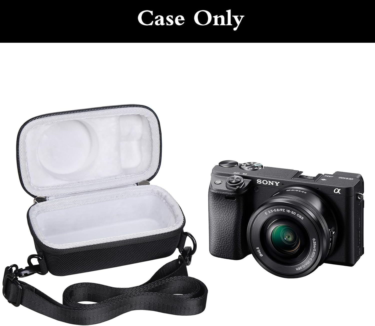 Aproca Portable Hard Protective Case, for Sony Alpha a6000 / a6100 / a6400 / a6600 Mirrorless Digital Camera
