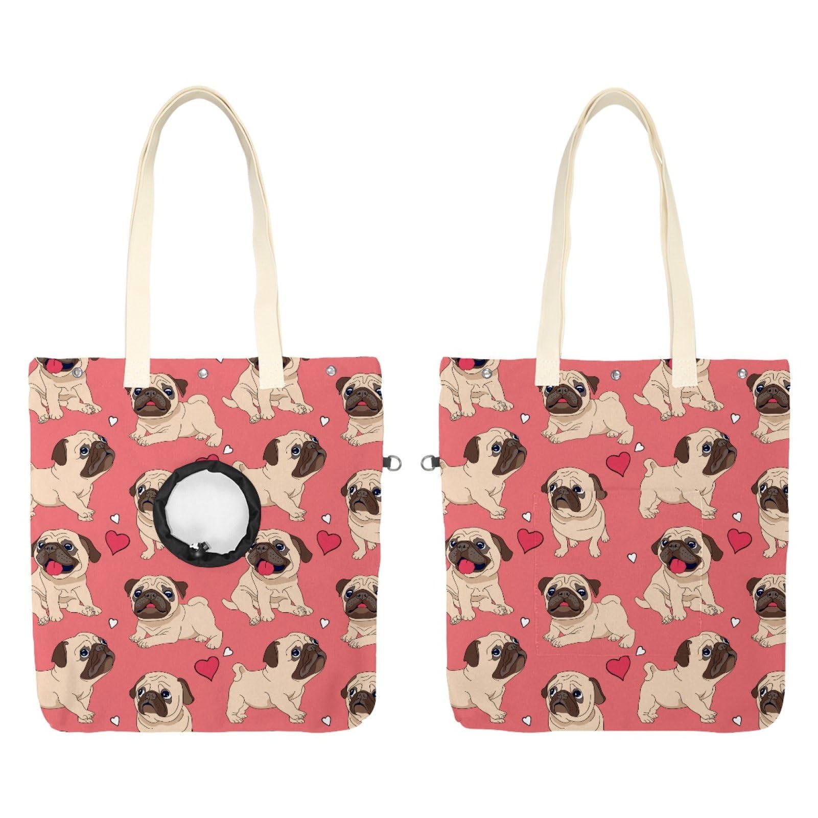 Sac de transport confortable pour petits chiens et chats en toile