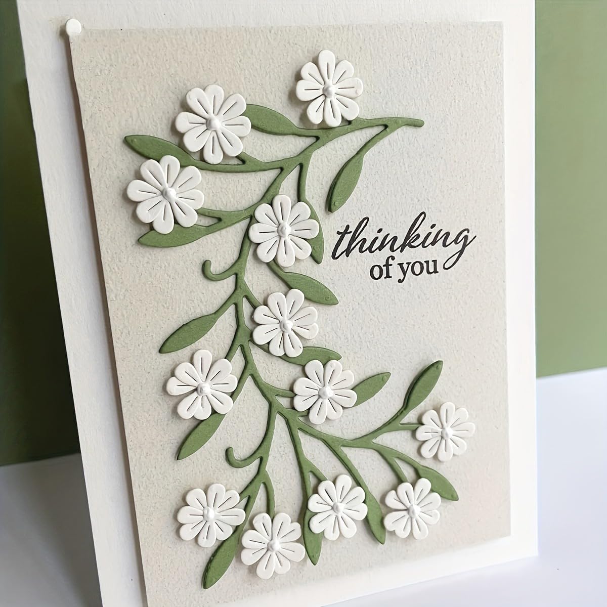 Lapoo Blumen-Stanzform für Scrapbooking, langlebige Metall-Stanzform für DIY-Scrapbook, Fotoalbum, dekorative Papierkarte, Metall-Kartenherstellung, Zubehör (Daisy Cherry Blossoms, 10,9 x 7,6 cm)