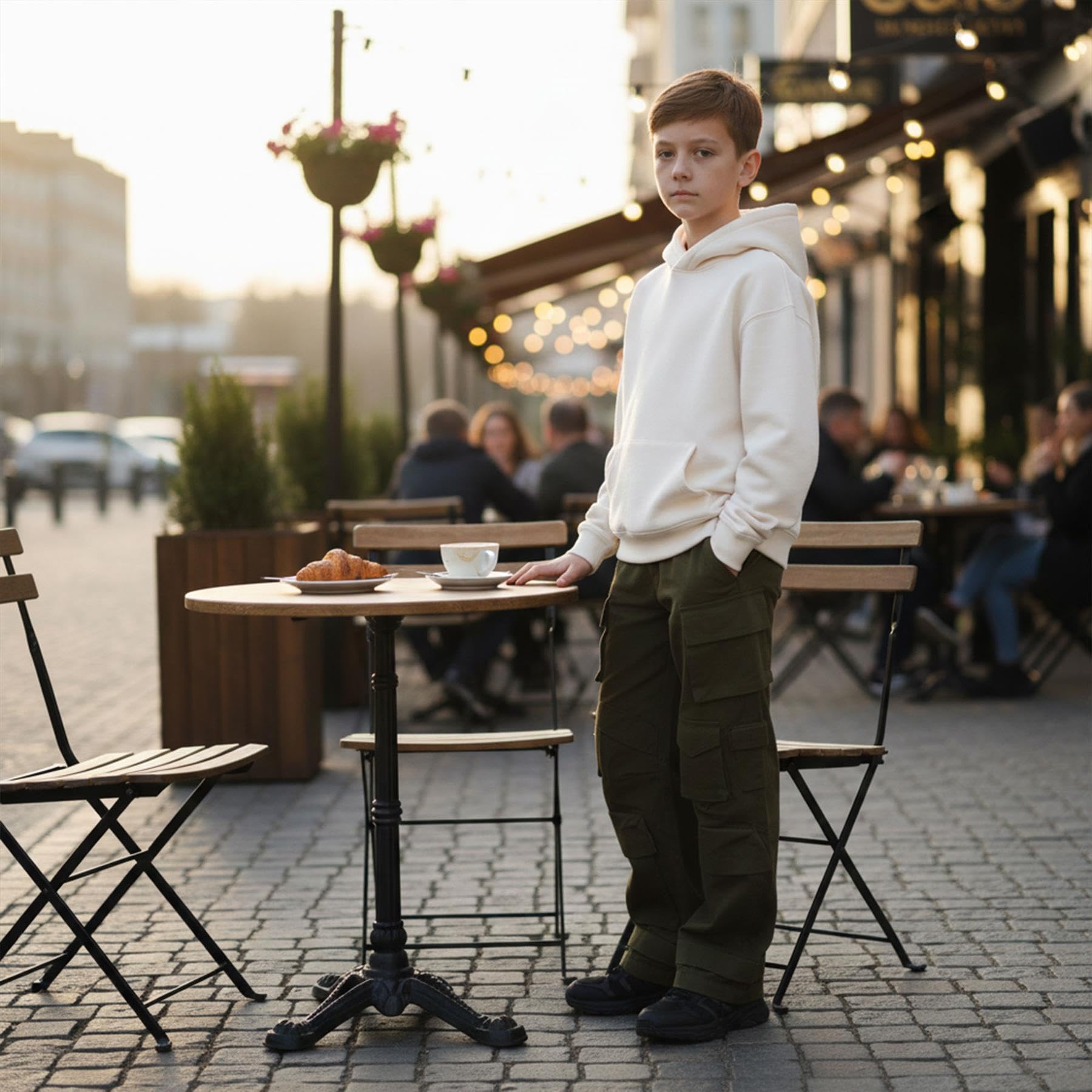 A2Z 4 Kids Cargohose für Jungen und Mädchen, mehrere Taschen, Utility-Combat-Hose mit verstellbarem Saum, strapazierfähige Outdoor-Hose für Wandern, Abenteuer, Schule, Alltag, für Kinder im Alter von