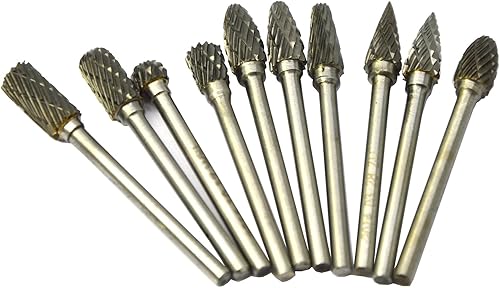 Wokesi - Brocas, paquete de 10 unidades, 516 pulgadas de diámetro de corte, vástago de 14 pulgada (6 mm), de carburo de tungsteno sólido. Cortador