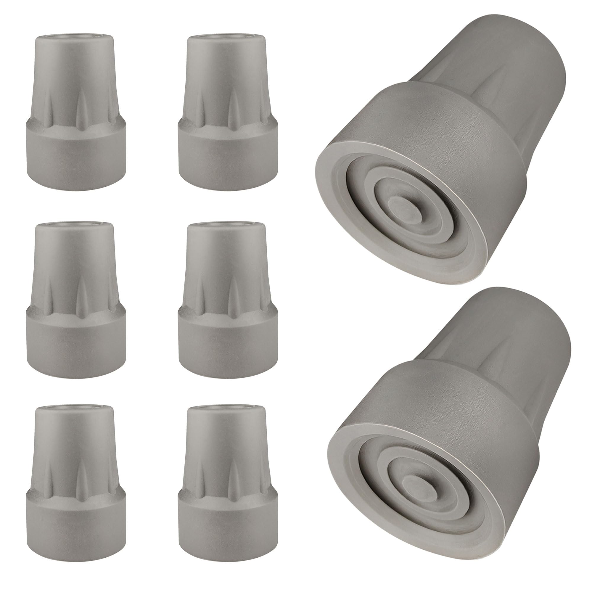 Crutch Tips, Hyhpsjiee 8pcs 7/8 Inch Crutch Feet Cap Upgrade Heavy Duty Rubber Accessories Replacement Rubber Cane Tips.