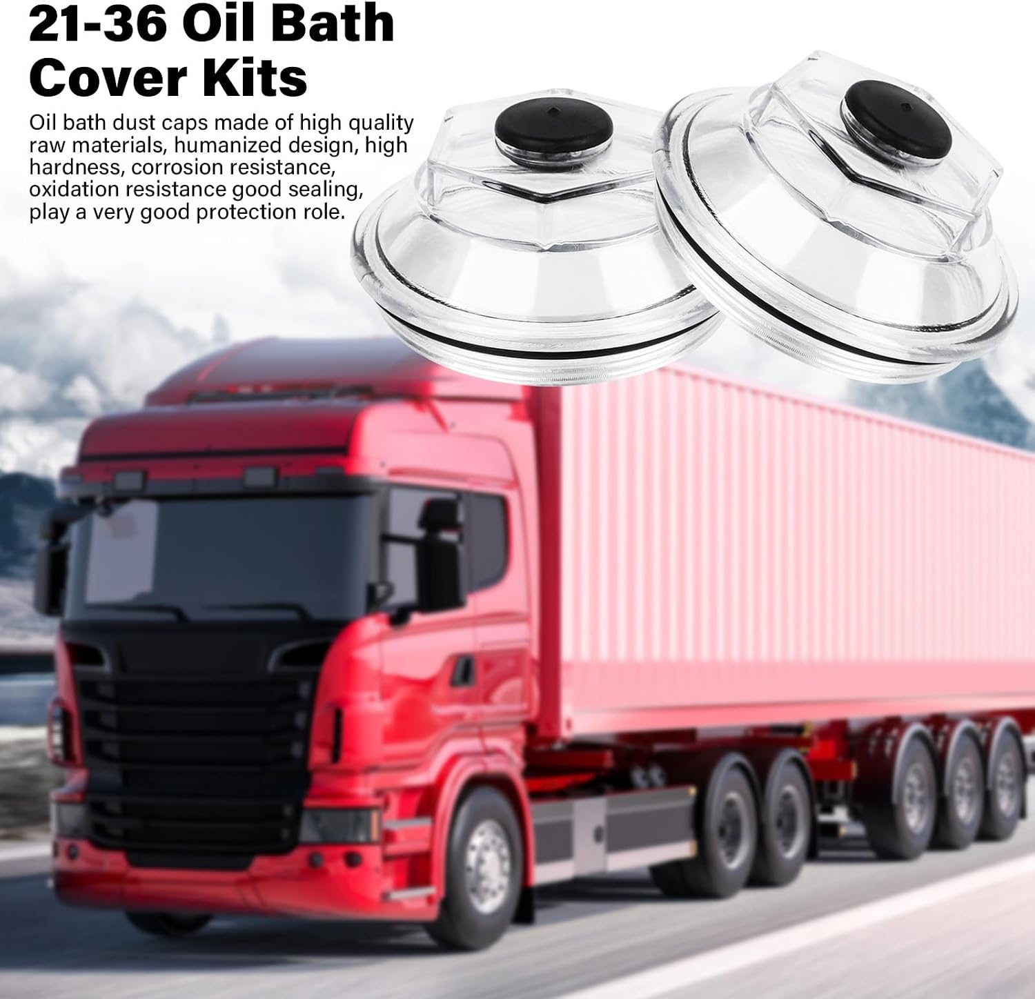 21-36 Oil Cap Kit for Dexter 10K/12K/15K Bearing Cover and Axles，2 Oil Bath Dust Caps Replacement Part No. K71-148-00