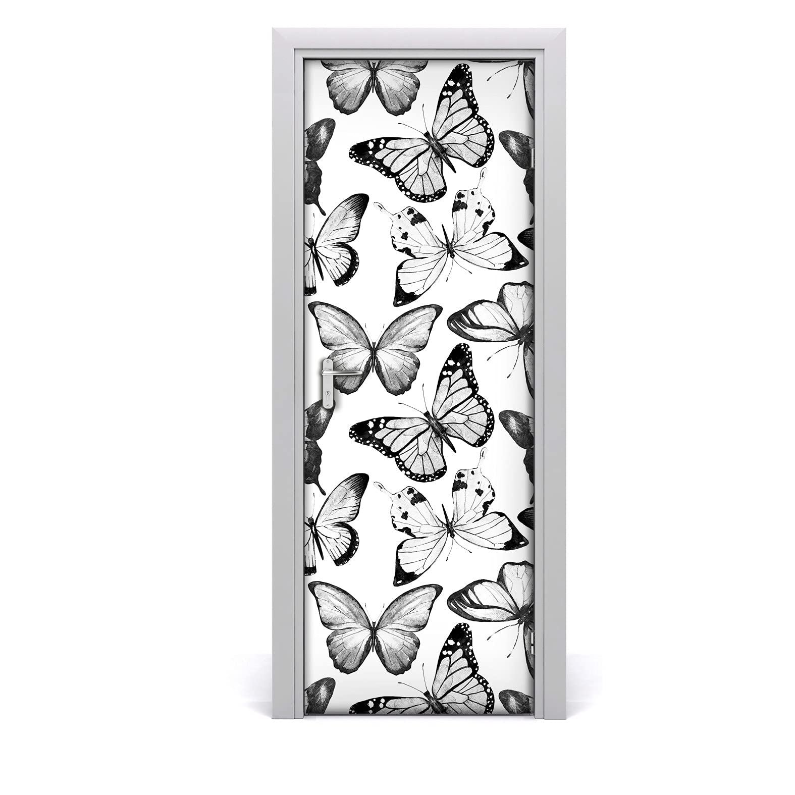 Papier peint sur la porte papillon Coloray autocollant 77x200