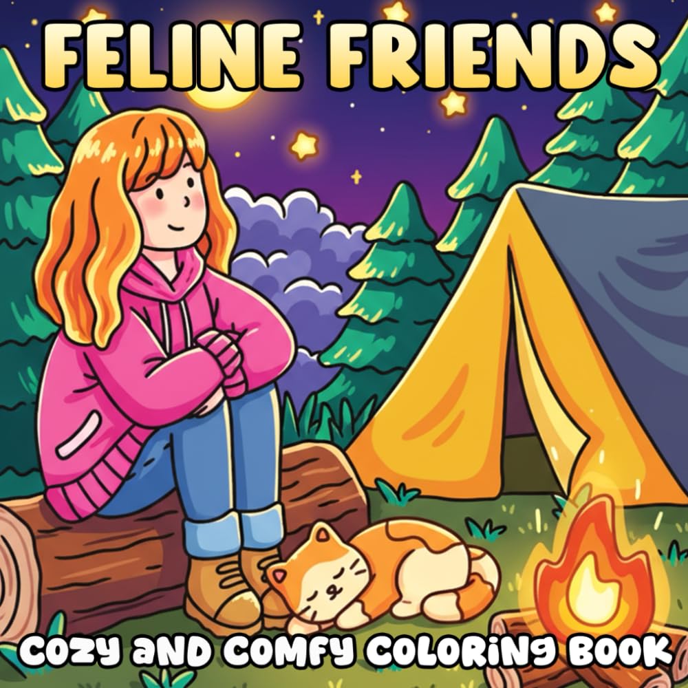 Feline Friends Coloring Book: Perfect for Relaxation — Celebrate Friendship, Fuzziness, and Purrfect Moments