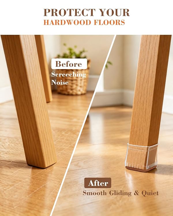 40 Pcs Chair Leg Floor Protectors for Hardwood Floors by Yopieke - Used condition - Image 4