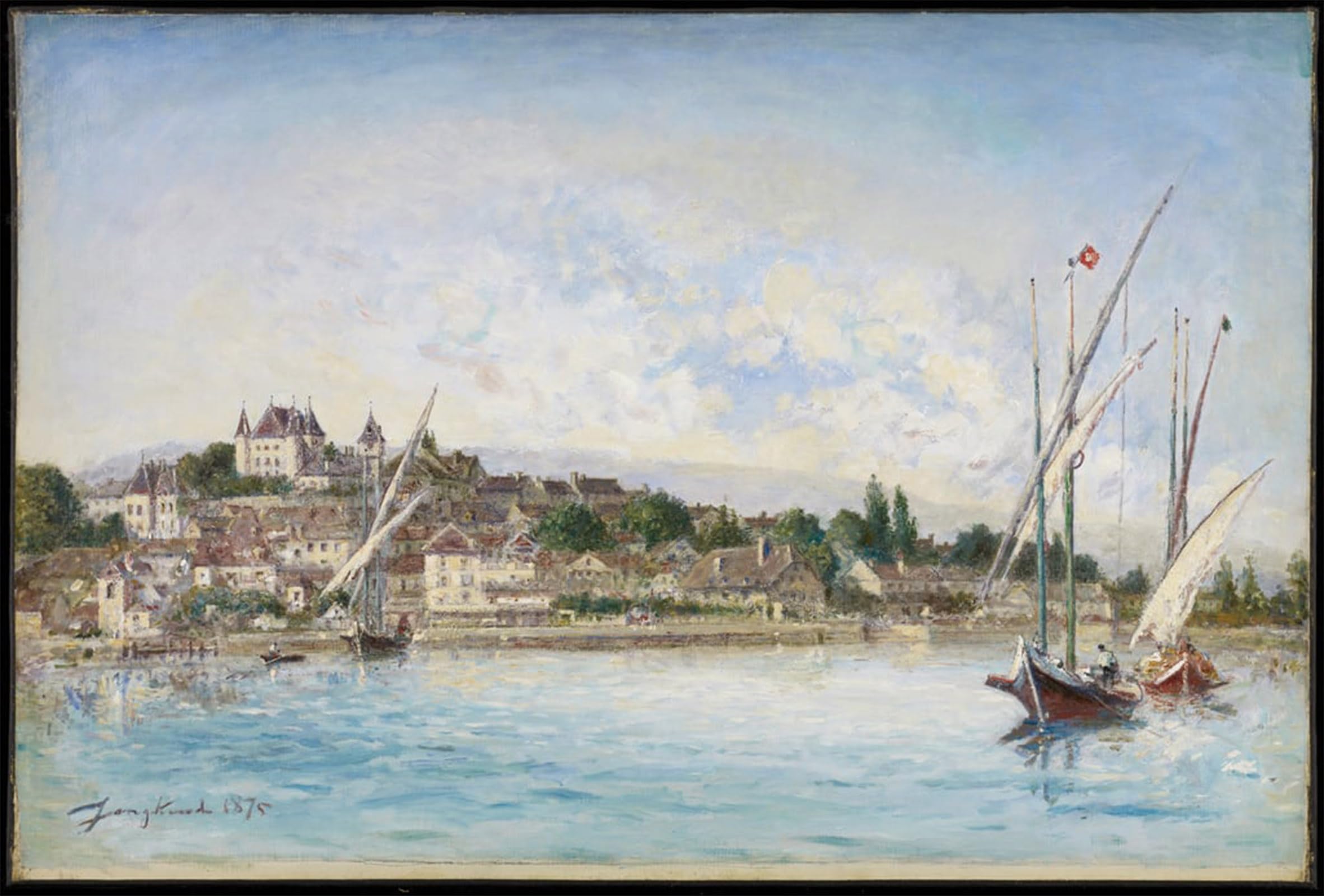 POSTERIIk Famous Animal Posters Vintage Picture Landscape From Lake Leman to Nyon by Johan Barthold Jongkind Modern Wall Decor for Home Decor 60x90cm