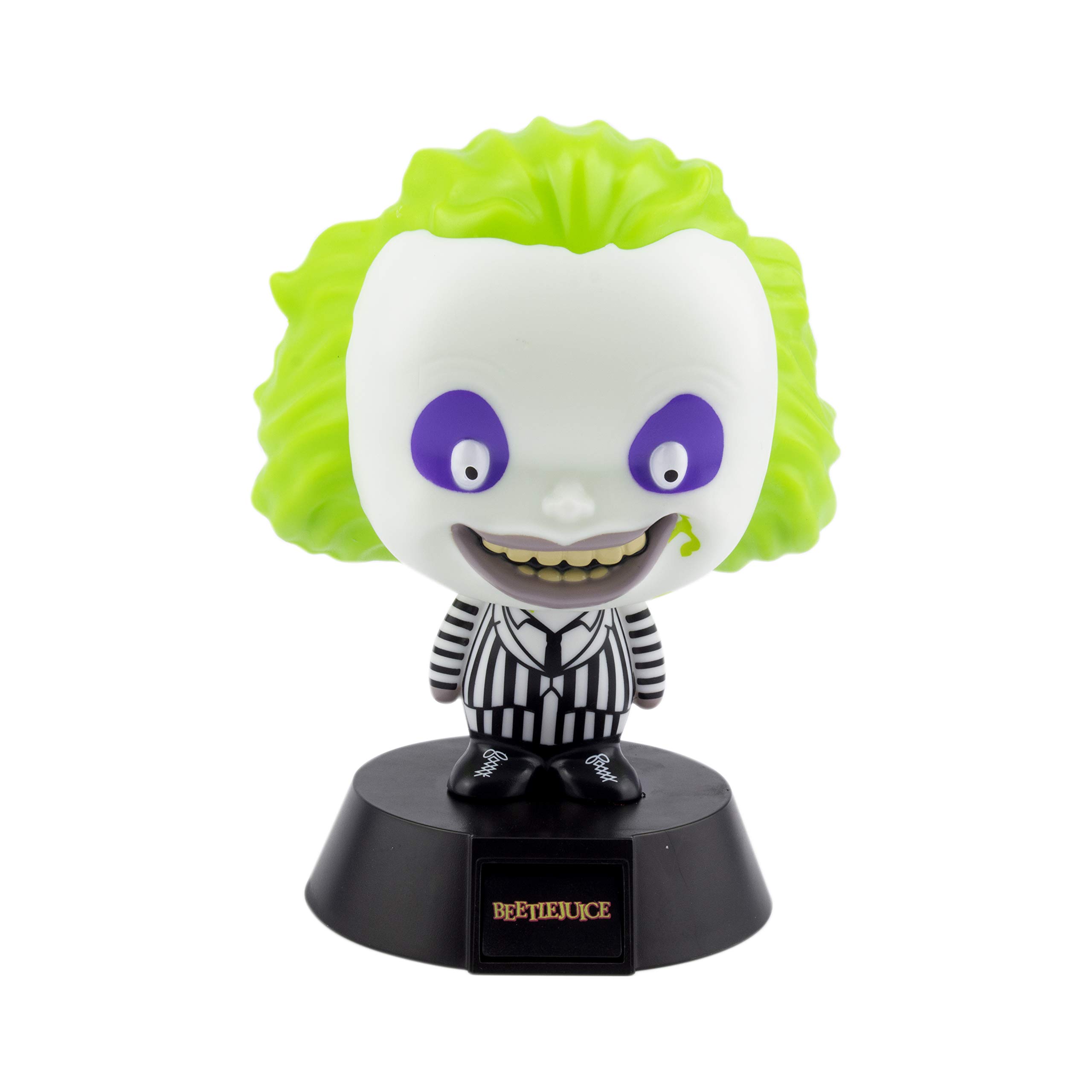 Paladone Beetlejuice 3D Icon Night Light or Desk Lamp BDP | Officially Licensed from The 1988 American Horror Film,Black and White | Battery Powered 2X AAA