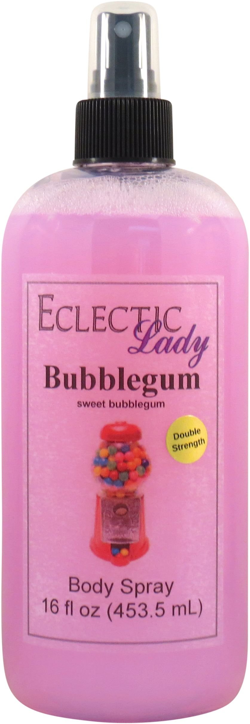 Eclectic Lady Bubblegum Body Spray, Double Strength, 16 ounces, Body Mist for Women with Clean, Light & Gentle Fragrance, Cologne with Soft, Subtle Aroma For Daily Use