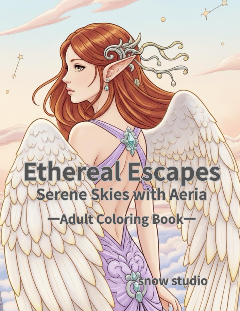 Ethereal Escapes: Serene Skies with Aeria一Adult Coloring Book一