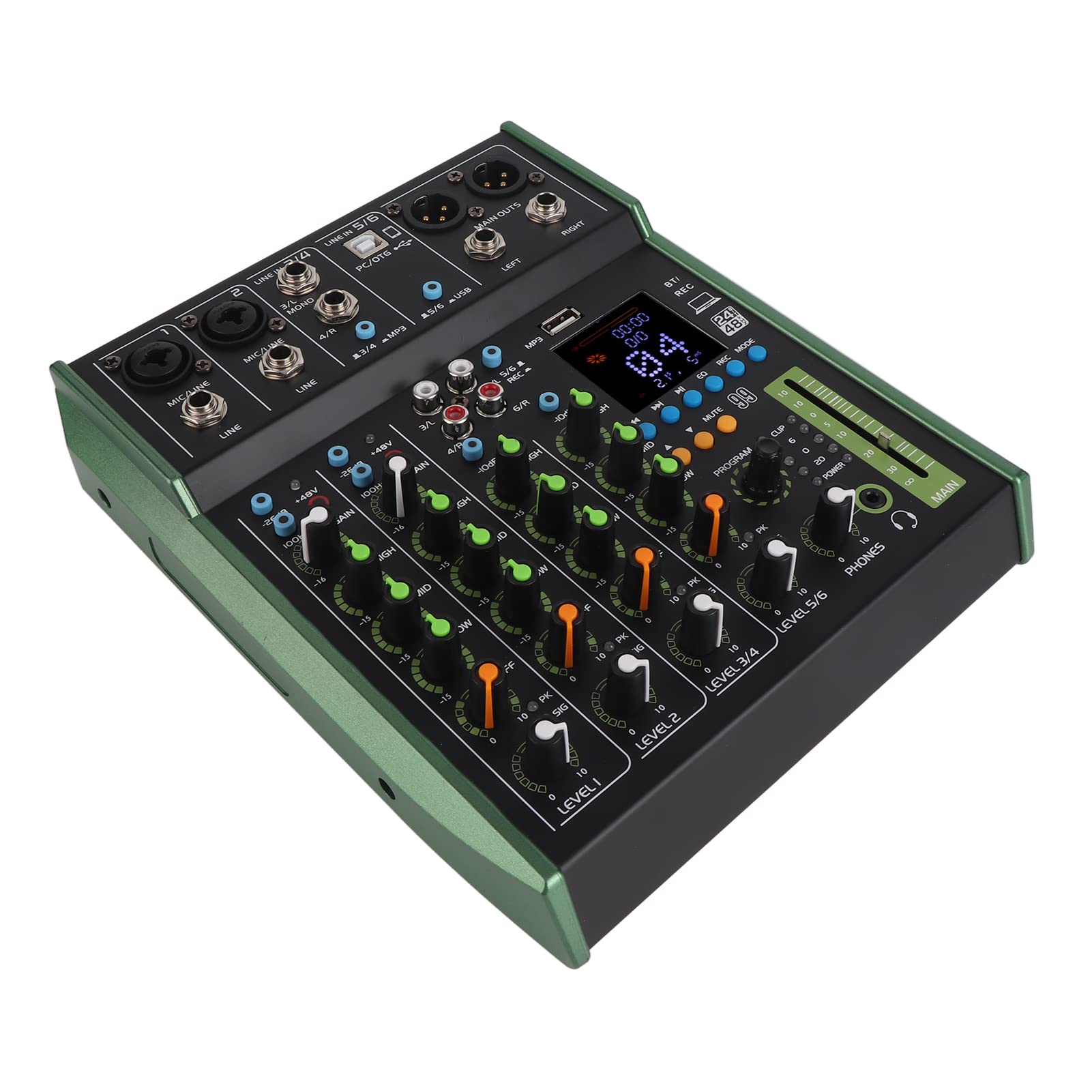 Airshi Mixer per Scheda Stereo 100-240 V Mixer Digitale a 6 con Modulo per Palco