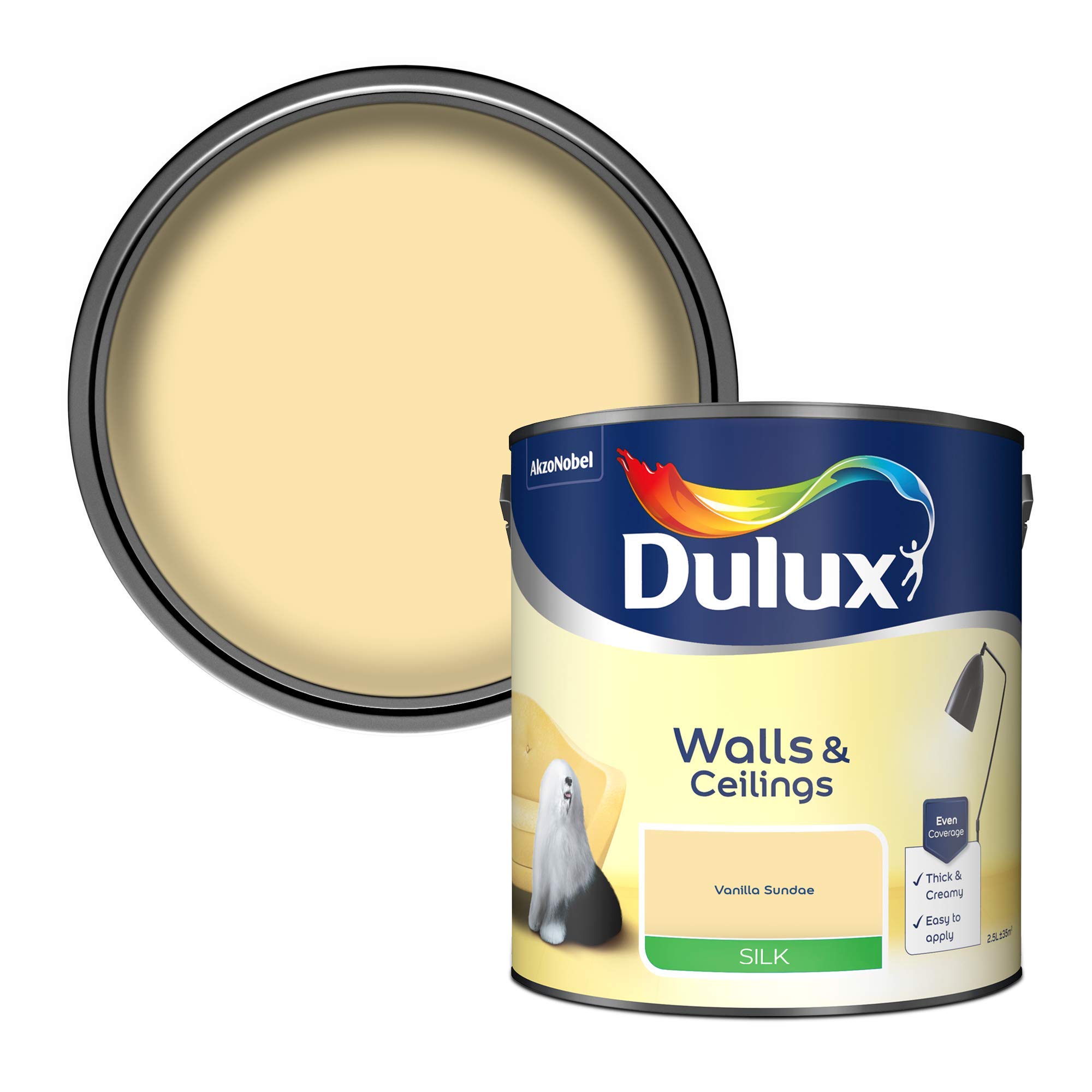 Dulux - Silk 2.5L - Vanilla Sundae 5010212640135
