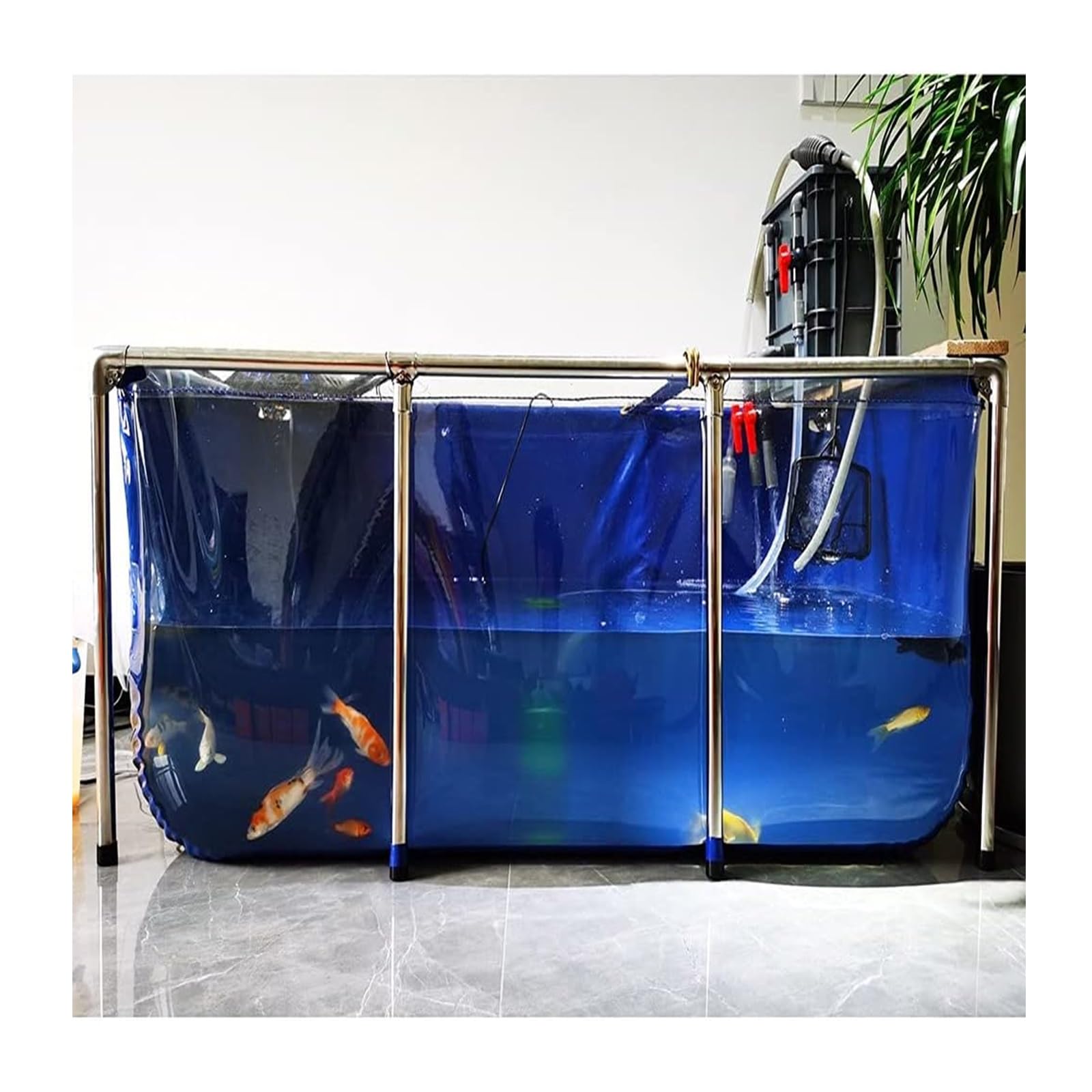 Grand bassin PVC 150x100x61 cm réservoir souple avec cadre inox