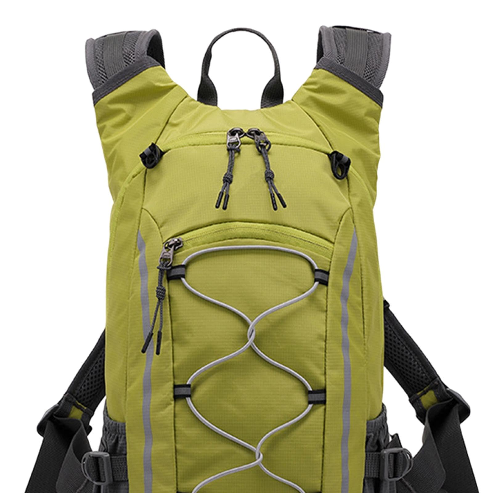 Mochila de Senderismo Y Montañismo de 20 litros, Multifuncional, de Poliéster, con Múltiples Compartimentos para Uso Diario. Resistente, Verde Amarillento