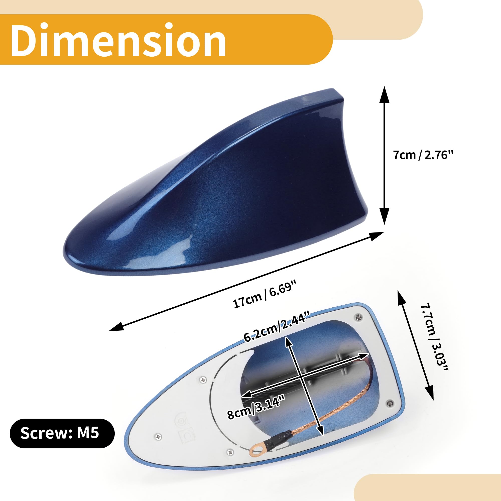 1 Pz Copertura Antenna Pinna Di Squalo ABS Per Auto