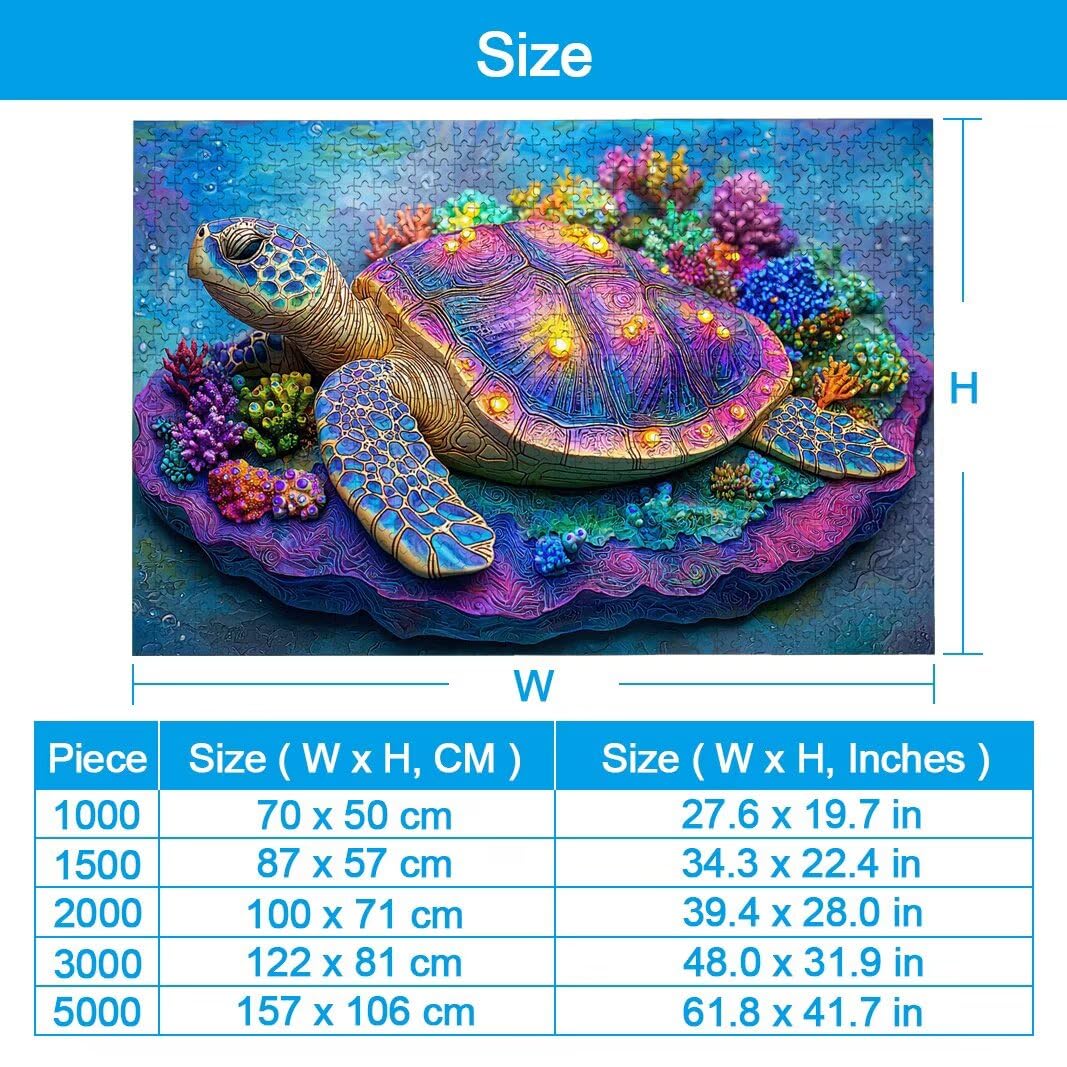 Puzzle 1500 Pièces Adultes, Puzzle 1500 Pieces Tortue de Mer, Cadeau -2926