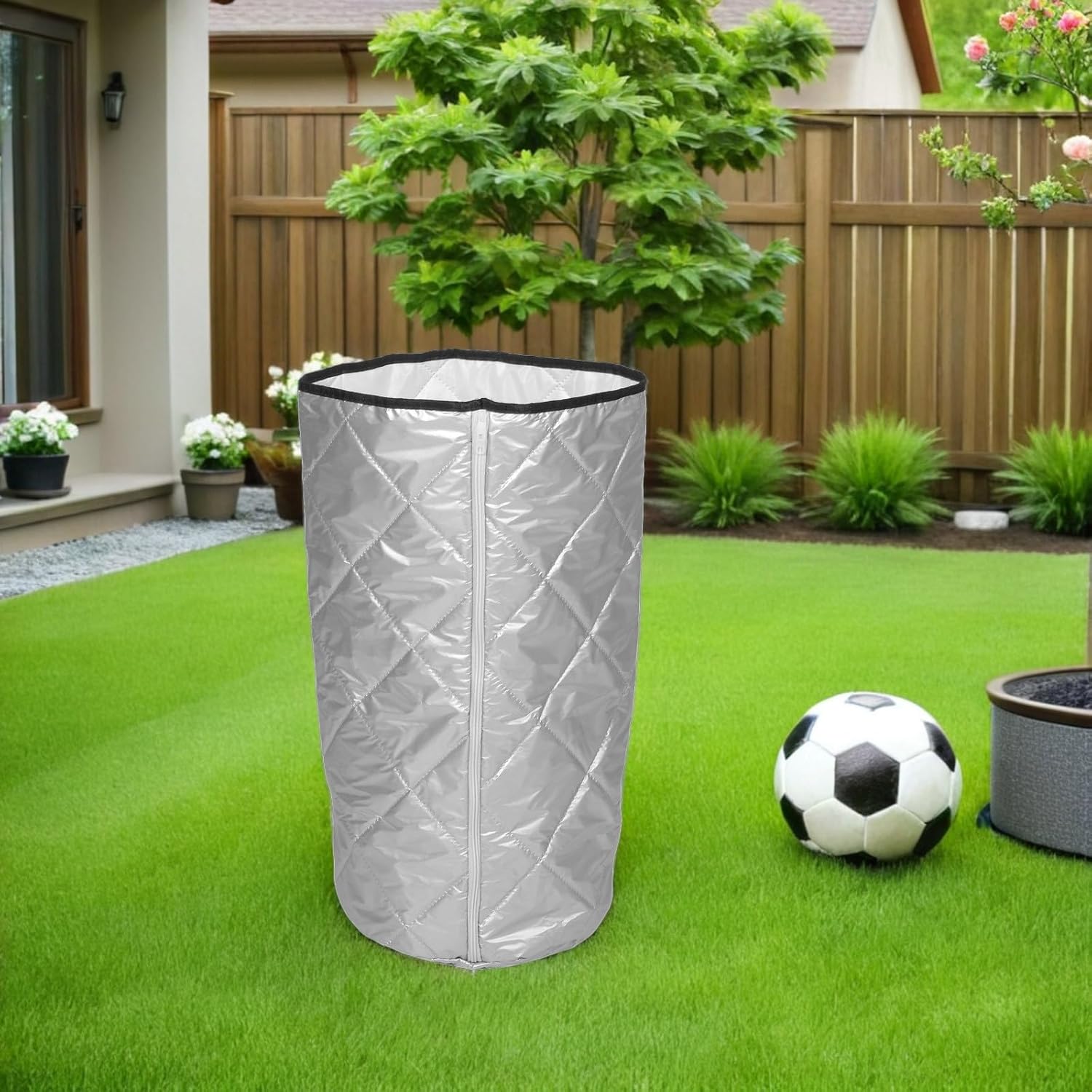 Gas Tank Cover Cylinder Cover Heavy Duty Waterproof Weather Resistant RV Gas Cylinder Storage Pocket for Outdoor Grill Accessories 48x17 Inch Fits 50 KG