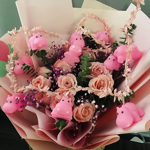 Miniatura 4 de Guirnalda de luces nocturnas de hipopótamo de 5.4 pies, 10 luces LED, funciona con pilas, para dormitorio de niños, decoración de vacaciones del