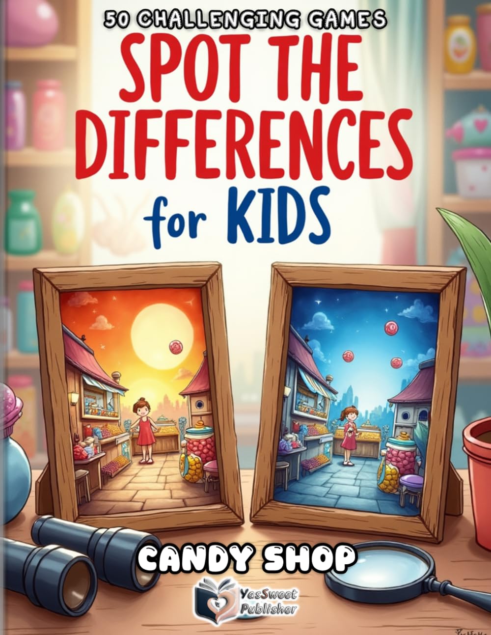 Spot the Differences for Kids - Candy Shop Adventure: 50 Fun Find-the-Difference Puzzles | Observation Challenges and Brain Games for Kids Ages 4-8 (Spot the Differences Adventure Series)