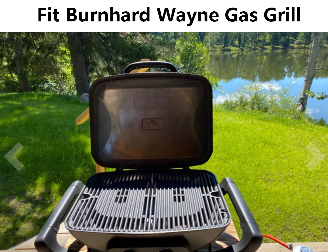 GFTIME 35 x 23.5CM Gusseisen Grillrost für Burnhard Wayne Tragbarer 2 Brenner, Burnhard Gasgrill Wayne zubehör massives Gussrost, 2 Stück
