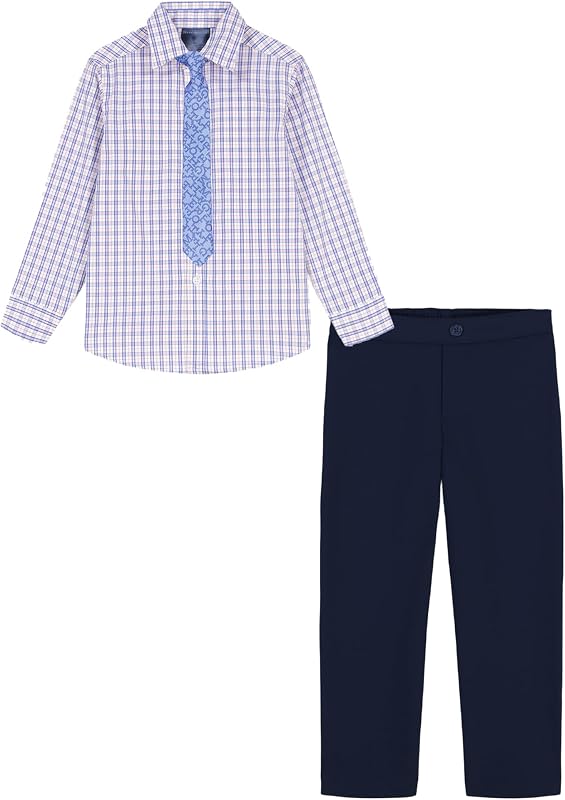 Tommy Hilfiger Boys' 3-piece Formal Set, Includes Dress Shirt, Dress Pants, Tie