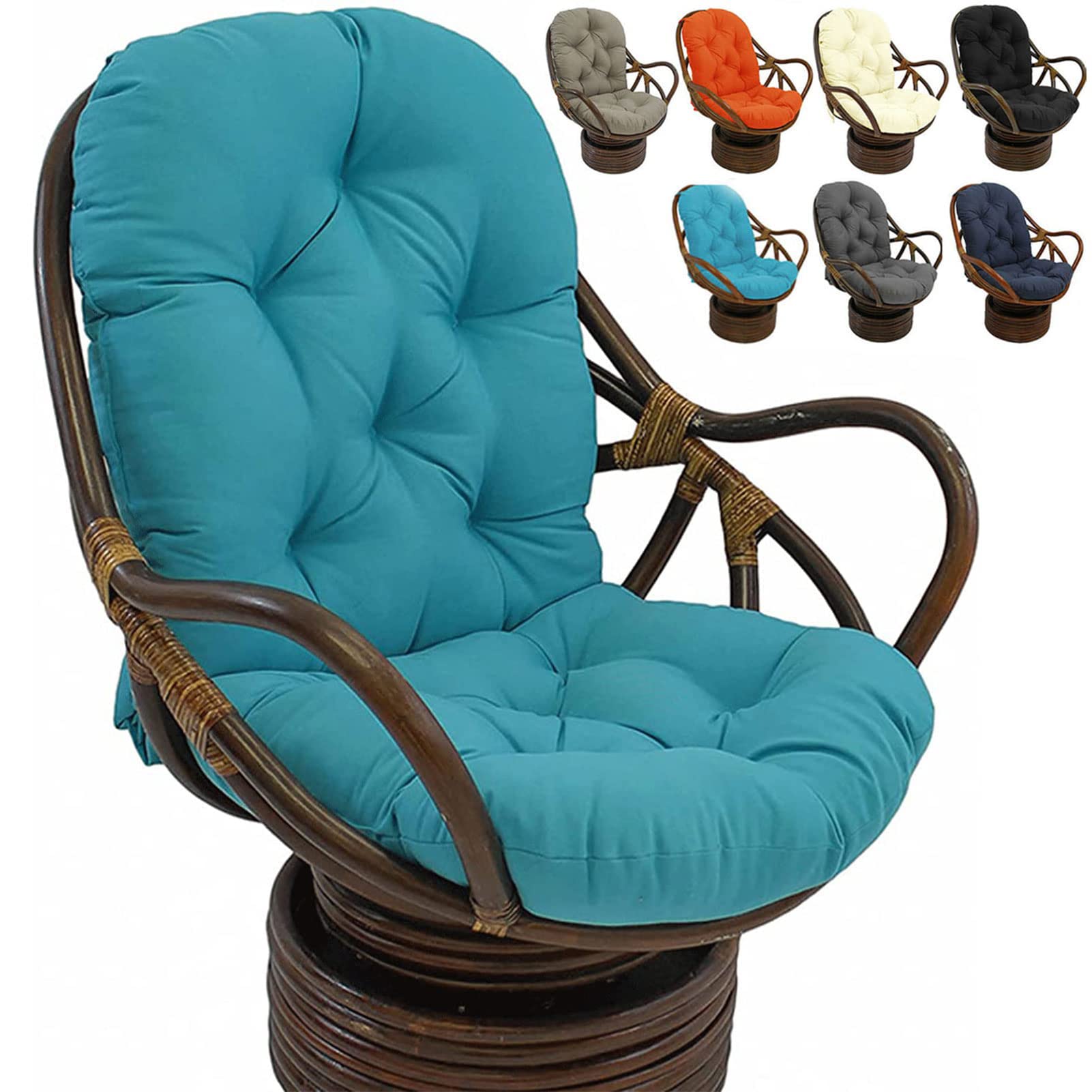 Rocking Replacement Chair Pads, Washable-Resistant Swivel Rocker Chair Cushion - Garden Seat Cushion Sofa Tatami Mat for Recliner Rocking Rattan Chair